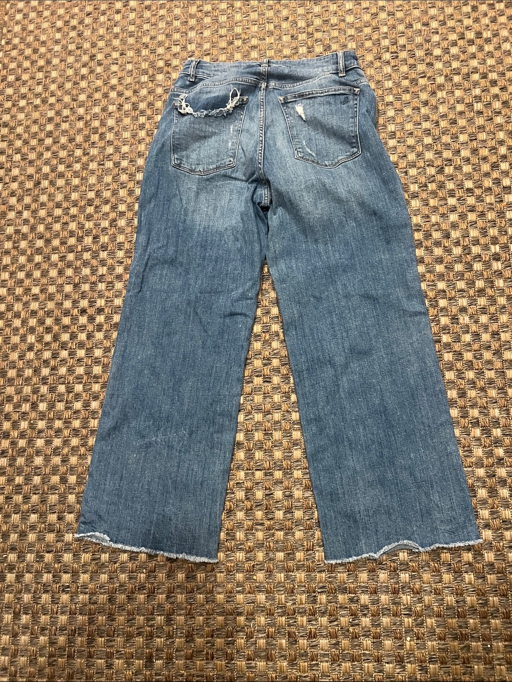 DL1961 Men's Blue Bootcut Jeans with Raw Hem 28